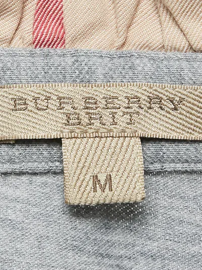 Pre-owned Burberry Logo-embroidered Top In Gray