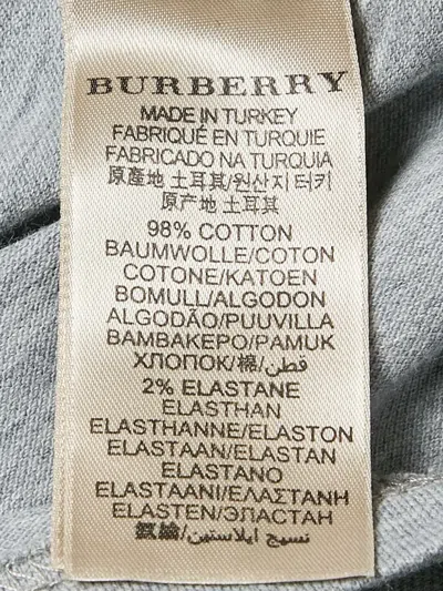 Pre-owned Burberry Logo-embroidered Top In Gray