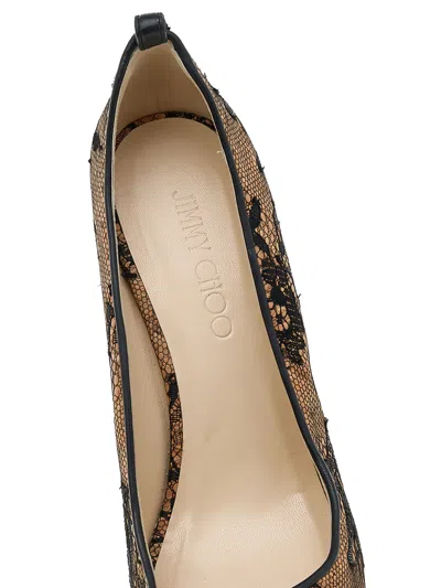 Pre-owned Jimmy Choo 10mm Lace Wedge Pumps