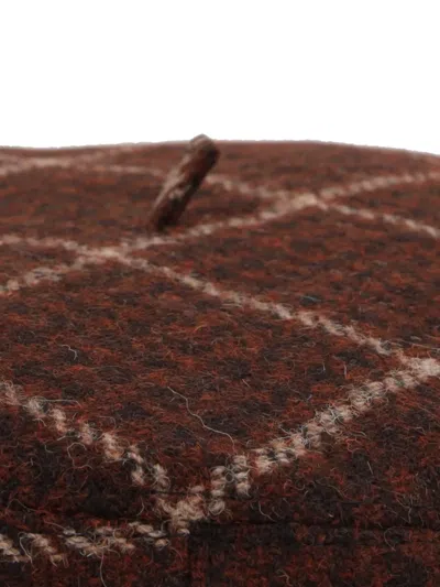 Vivienne Westwood Checked-pattern Beret In Brown