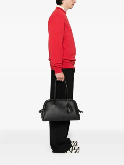 Jacquemus Tourism Leather Tote Bag In Black
