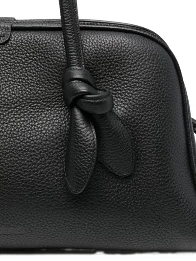 Jacquemus Tourism Leather Tote Bag In Black