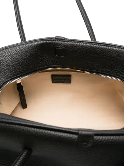 Jacquemus Tourism Leather Tote Bag In Black