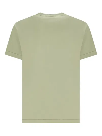 Stone Island Slim-fit Short-sleeve T-shirt With Compass Patch In Green