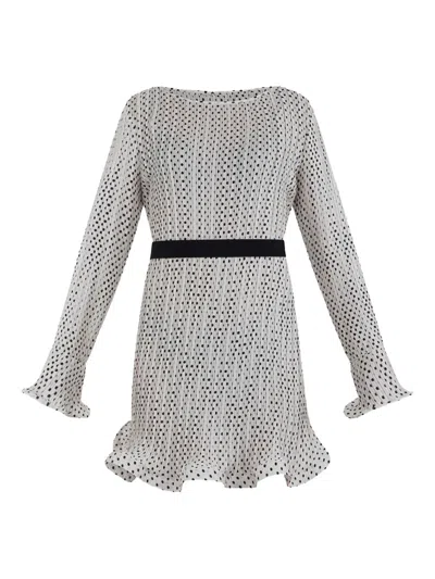 Simona Corsellini Polka-dot Mini Dress In Gray
