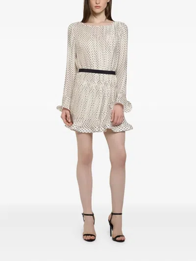 Simona Corsellini Polka-dot Mini Dress In Gray
