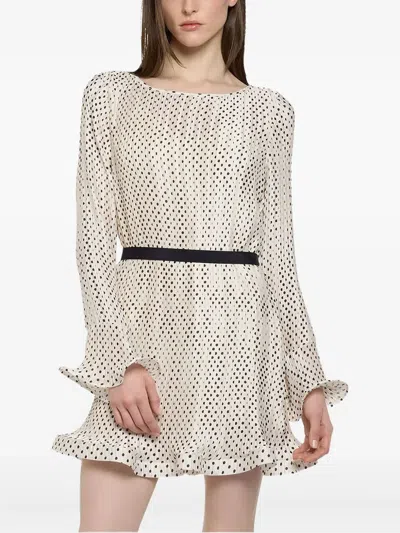 Simona Corsellini Polka-dot Mini Dress In Gray