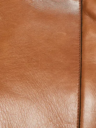 Pre-owned Fendi Zip-up Leather Jacket In Brown