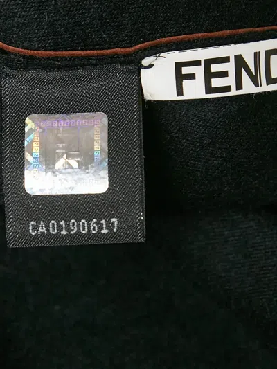 Pre-owned Fendi Zip-up Leather Jacket In Brown