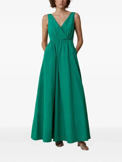 Pennyblack V-neck Maxi Dress In Green