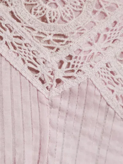 Isabel Marant Étoile Goldie Lace-insert Pleated Mini Skirt In Pink