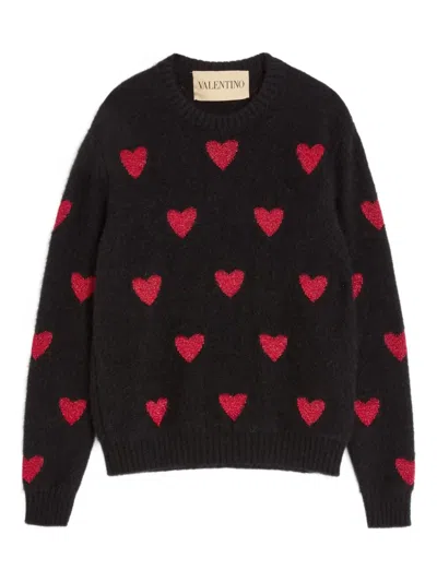 Valentino Garavani Jacquard Sweater In Black