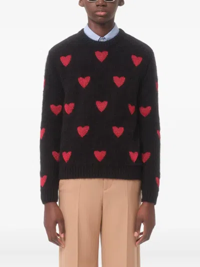 Valentino Garavani Jacquard Sweater In Black