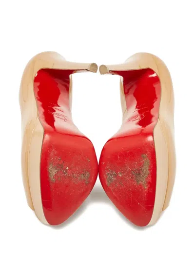 Pre-owned Christian Louboutin 155mm Lady Peep Pumps