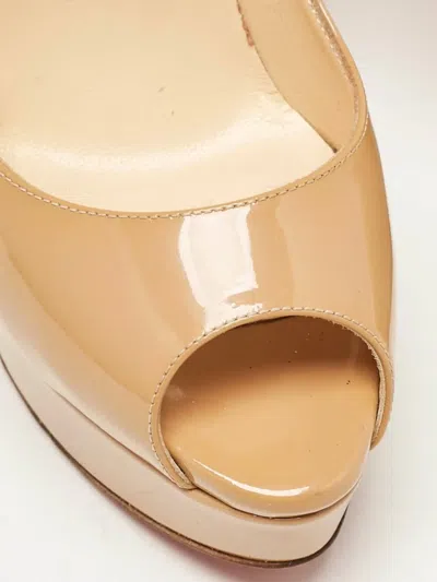 Pre-owned Christian Louboutin 155mm Lady Peep Pumps