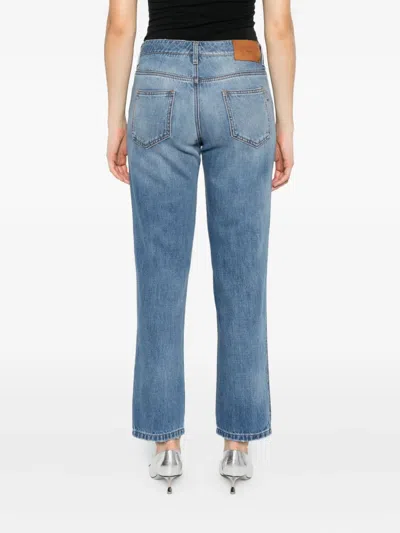 Ermanno Scervino Rhinestone-embellished Jeans In Blue