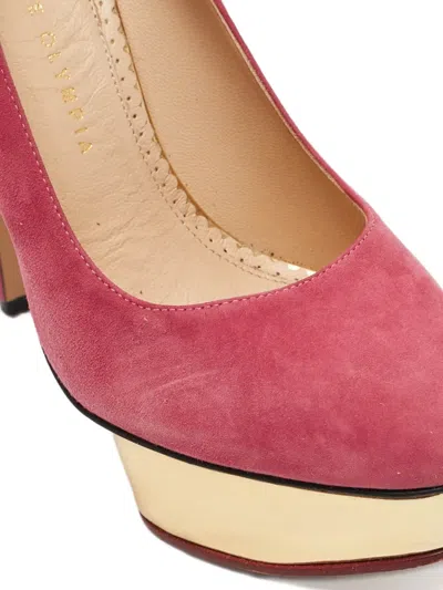 Pre-owned Charlotte Olympia  150mm Suede Platform Pumps