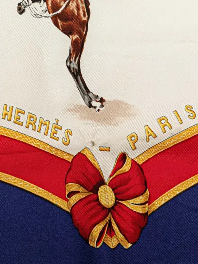 Pre-owned Hermes 1990-2010 Ecole Francaise D'equitation Silk Scarf Scarves