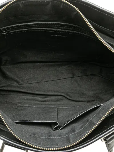 Pre-owned Burberry 2000-2017 House Check Canvas Tote Bag In Brown