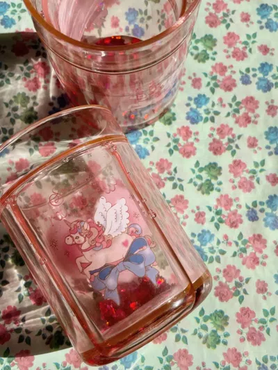 Konges Sløjd Glitter Cups (set Of Two) In Pink