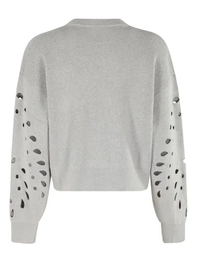 Ulla Johnson Boxy Grey Melange Vanessa Pullover In Gray