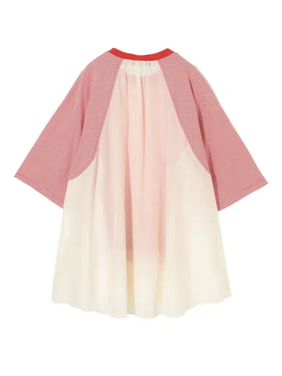 Undercover Striped Panelled Pullover In Pink