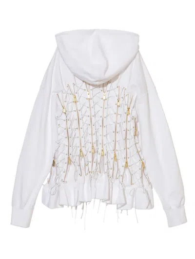 Undercover Lace-up Zip-fastening Hoodie