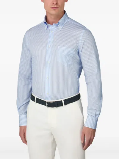Boggi Milano Regular-fit Striped Shirt In Blue