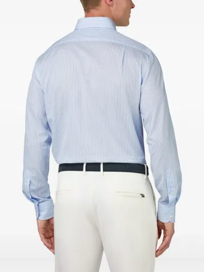 Boggi Milano Regular-fit Striped Shirt In Blue