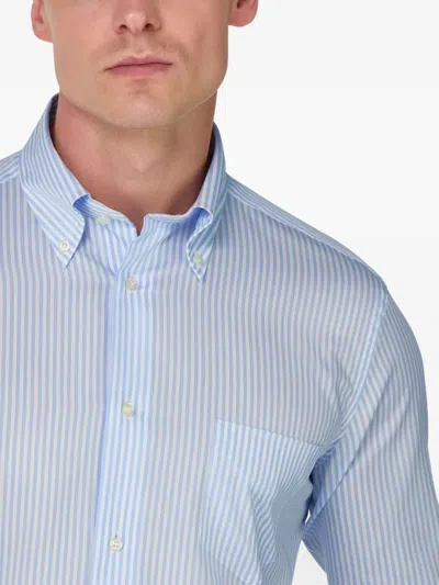Boggi Milano Regular-fit Striped Shirt In Blue