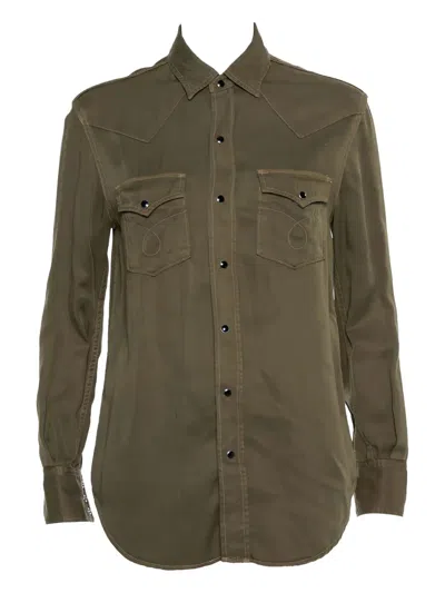 Pre-owned Saint Laurent Lyocell Flap-pocket Shirt