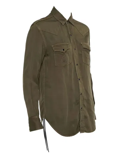 Pre-owned Saint Laurent Lyocell Flap-pocket Shirt