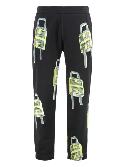 Givenchy Cotton Track-pants Featuring Graphic Print In Black