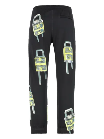 Givenchy Cotton Track-pants Featuring Graphic Print In Black