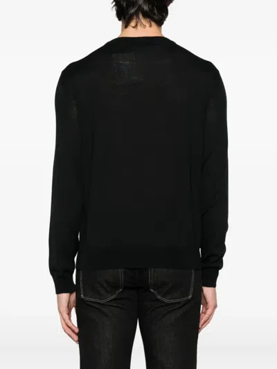 Valentino Embroidered-logo T-shirt In Black