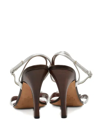 Pre-owned Giuseppe Zanotti Vintage  Crystal-embellished Sandals In Silver