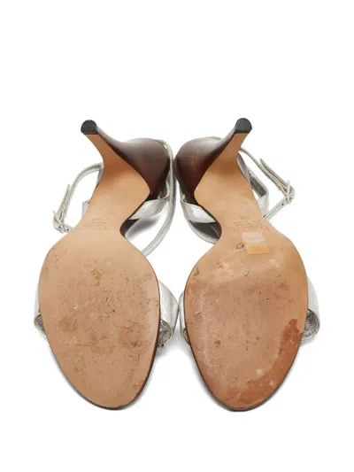 Pre-owned Giuseppe Zanotti Vintage  Crystal-embellished Sandals In Silver