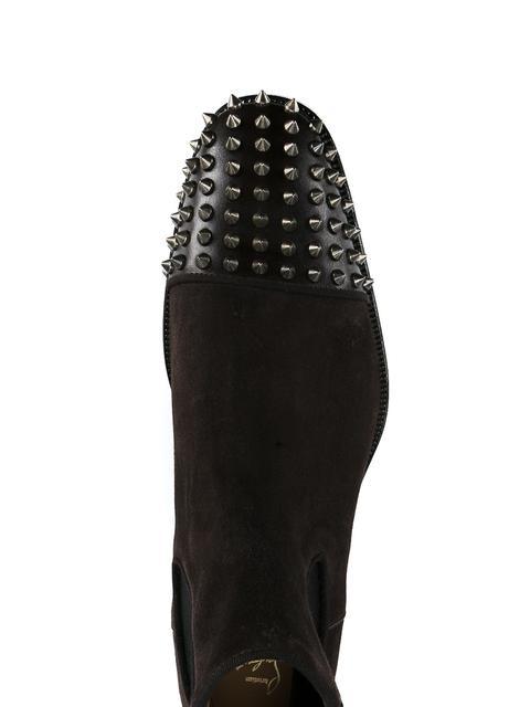 christian louboutin melon spikes suede boot