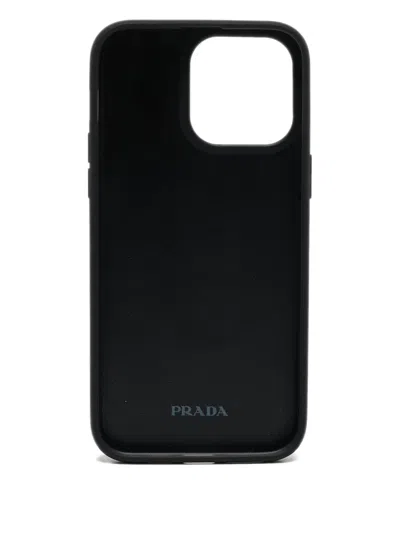 Pre-owned Prada 2024 Crystal-embellished Iphone 14 Pro Case