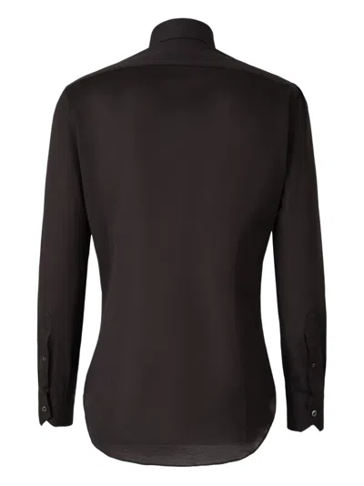 Fray Button-fastening Shirt In Black