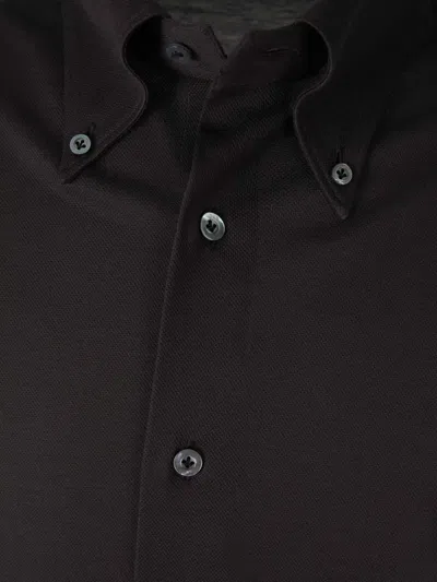 Fray Button-fastening Shirt In Black