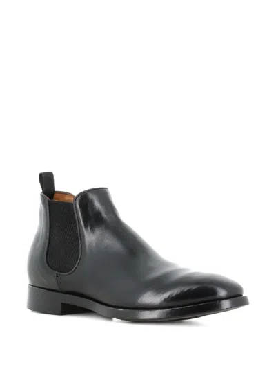 Officine Creative Elastic-panel Leather Boots In Black