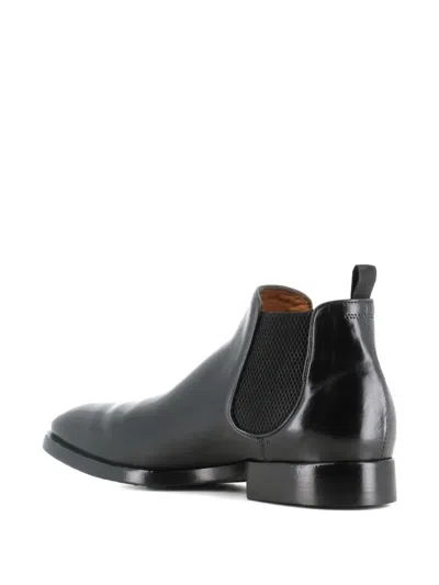 Officine Creative Elastic-panel Leather Boots In Black