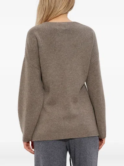 Lisa Yang Tie-front Wrap Cardigan In Brown