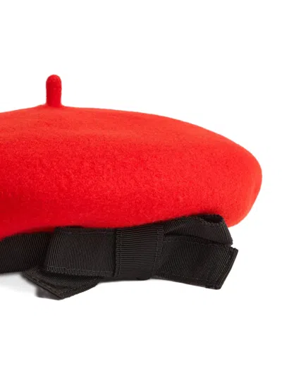 Patou Grosgrain-bow Wool Beret