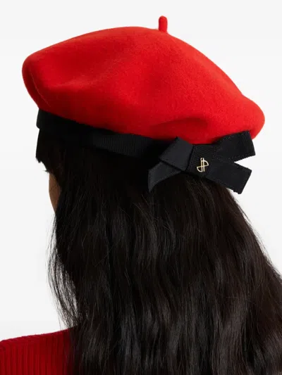 Patou Grosgrain-bow Wool Beret