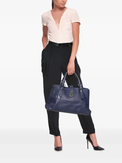 Pre-owned Bottega Veneta Cervo Roma Leather Tote Bag
