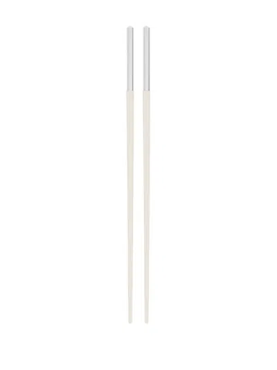 Christofle Uni And Vertigo Chopsticks Set In Neutral