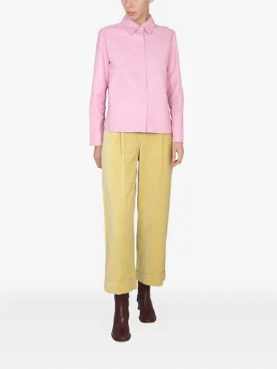Alysi Pleated-cuff Trousers In Yellow