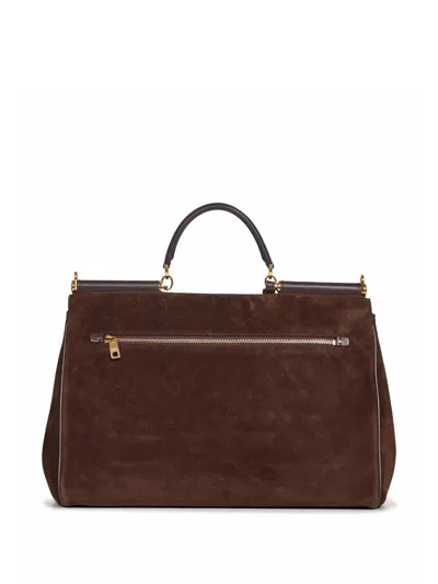 Dolce & Gabbana Suede Leather Top-handle Bag